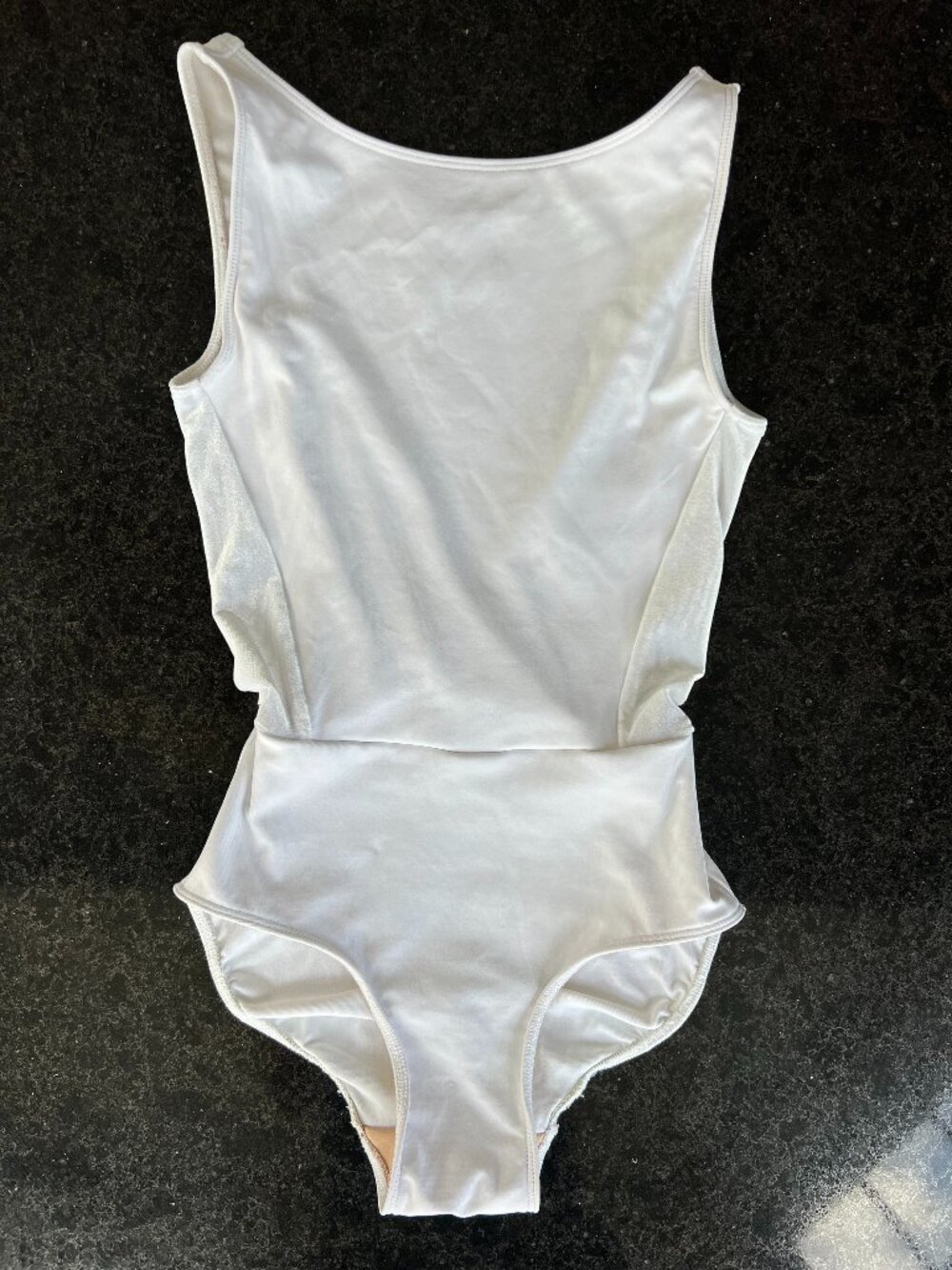Eleve Allison White Velvet Adult Small Leotard